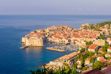 Obraz premium Aerial view of Dubrovnik old town, Croatia