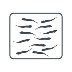 thin line icon breeding fish, fish farming, aquaculture