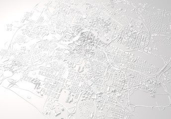 city buildings, illustration 3d