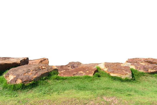 Big rock isolated on white. This has clipping path.