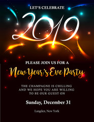 New Year 2019 invitation