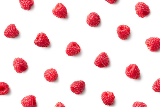 Pattern of fresh raspberries