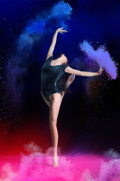 Young women in the dance ballet