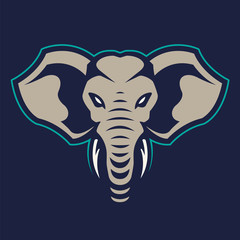 Naklejka premium Elephant Mascot Vector Icon