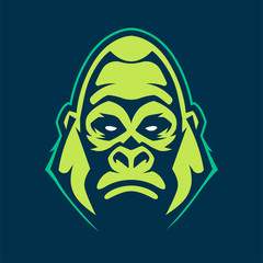 Gorilla Mascot Vector Icon
