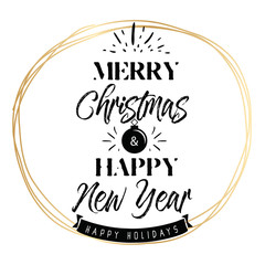 Merry Christmas typography.