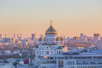 Fototapeta premium Cathedral of Christ the Savior church cathedral, Architecture and landmarks of Moscow at evening, Moscow, Russia.