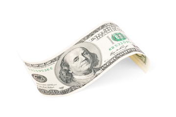 one hundred highly detailed dollar banknote.