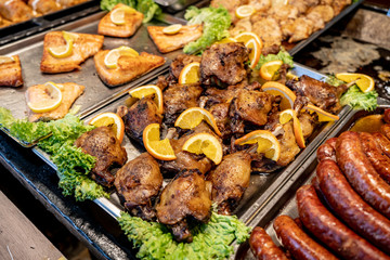 Traditional Hungarian food served in the Budapest Christmas markets