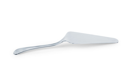 Silver Cake Spatula isolated on white Background