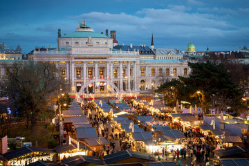 Wien Christmas Market advent viewed from above - 231667920