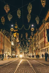 Fotobehang Graz city streets Christmas Advent decorations © Calin Stan