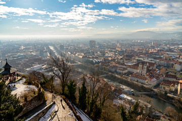 Graz panorama from above the old town