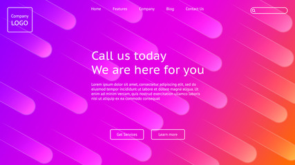 Abstract colorful vector background. Color falling shapes depending on the gradient