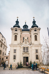 Fototapeta na wymiar Pfarramt Christkindl Cathloic Church in Steyr Austria