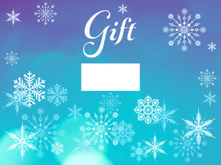 christmas card with snowflakes and place for your text