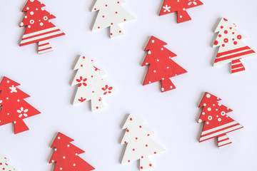 Holiday christmas trees pattern.