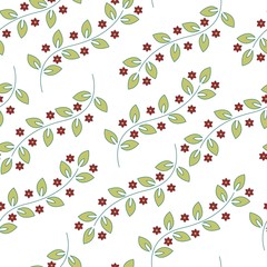 Vector seamless pattern. Floral stylish background