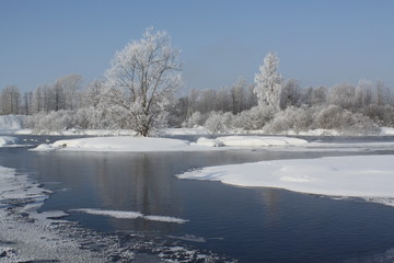 winter river