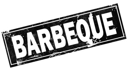 Barbeque word with in black frame word
