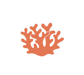 Fototapeta premium Coral logo. Isolated coral on white background
