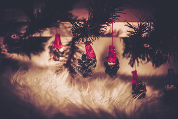 Background of Christmas Decoration on vintage style
