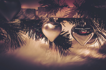 Background of Christmas Decoration on vintage style