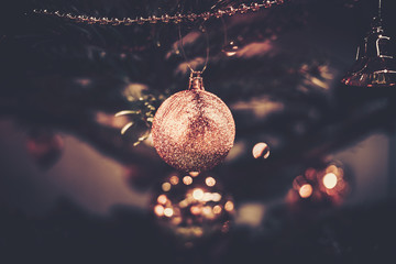 Background of Christmas Decoration on vintage style