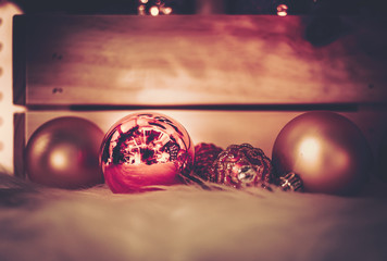 Background of Christmas Decoration on vintage style