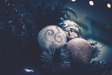 Background of Christmas Decoration on vintage style