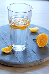 Lemonade with ice and mint