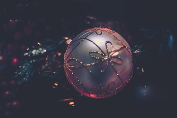 Background of Christmas Decoration on vintage style