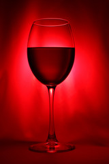 Red wine in a glass