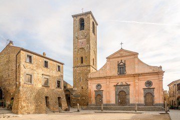 Obraz premium Place and Church of Saint Donato in Civita di Bagnioregio - Italy