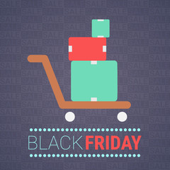 Black Friday special offer poster gift box