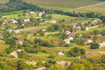 Hungarian agricultural landscape near a lake Balaton