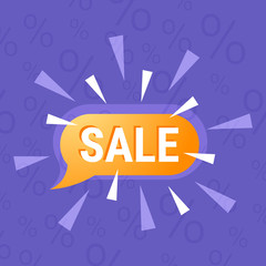 black friday special offer poster shopping chat bubble speech with sale text holiday promotion concept flat vector illustration