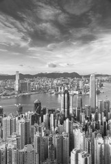 Obraz na płótnie Canvas Victoria harbor of Hong Kong city