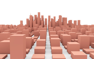 Obraz premium pink city
