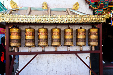 Tibetan drums with mantras