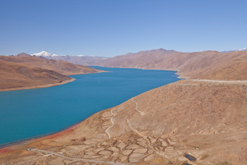 Sacred Lake Yamdrok in Tibet