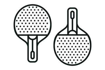 set of playing rackets for ping-pong icon