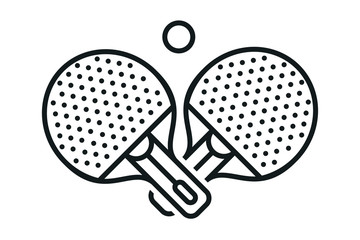 set of playing rackets for ping-pong icon