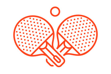 set of playing rackets for ping-pong icon