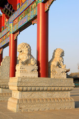 Obraz premium Chinese traditional style stone carving works