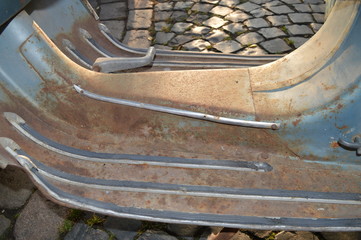 Details einer alten, stark verrosteten
