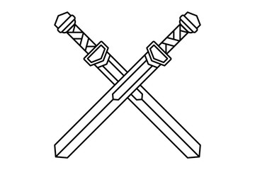the crossed swords are the swords of the king Viking 