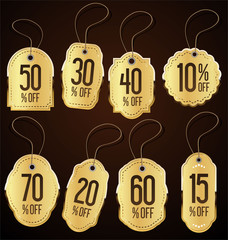 Vintage Style Sale Tags Design vector collection