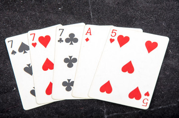 Obraz premium playing cards poker hands