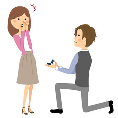 若いカップル プロポーズ